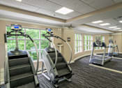 Thumbnail 70 of 80 - A gym with treadmills and elliptical machines.