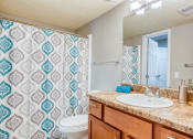 Thumbnail 16 of 32 - a bathroom with a shower toilet and sink at The Grove Brentwood, Nashville, TN ?