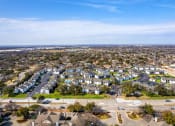 Thumbnail 20 of 20 - an aerial view of a neighborhood of houses in a city at Keller Oaks, Carrollton, TX ?