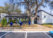 Thumbnail 17 of 20 - the front of a building with a tree and a parking lot at Keller Oaks, Carrollton, TX ?