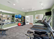 Thumbnail 20 of 28 - the community fitness room at the Aventura Hawk Ridge apartments, Lake St Louis, MO