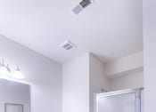 Thumbnail 36 of 37 - a bathroom with a shower and a toilet and a sink at Aventura at Towne Centre, Missouri, 63011