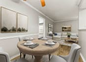 Thumbnail 34 of 56 - a dining room with a table and chairs at 5636 Apartment Homes, Dallas, 75254