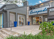Thumbnail 17 of 68 - a view of the front of a building with stairs and a sidewalk at The Escapade, San Antonio