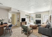 Thumbnail 10 of 26 - Living room at The Hamptons, Dallas, TX 75287