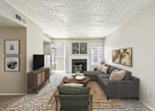 Thumbnail 11 of 26 - Living room with couch at The Hamptons, Dallas, 75287
