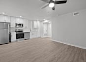 Thumbnail 74 of 79 - Photo of renovated kitchen with brand new stainless steel appliances at Sunset Heights, San Antonio, TX, 78209