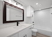 Thumbnail 78 of 79 - a bathroom with a sink and a toilet and a shower at Sunset Heights, Texas