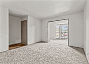 Thumbnail 15 of 43 - A white room with a carpeted floor and a door on the left side.at Rock 35, Texas, 78681