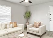 Thumbnail 26 of 79 - a living room with two couches and a coffee table  at Sunset Heights, San Antonio, Texas