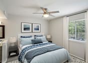 Thumbnail 9 of 63 - a bedroom with a bed and a ceiling fan at The Keller, Texas, 78230