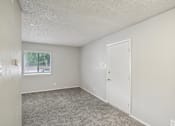 Thumbnail 41 of 63 - the spacious living room of an apartment with carpet and a window at The Keller, San Antonio, 78230  
