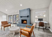 Thumbnail 1 of 54 - Clubroom With Fireplace at The Frederick, San Antonio, TX