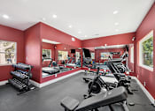 Thumbnail 25 of 40 - Gym with exercise equipment at Crosspoint Oaks at Boerne, Boerne Texas