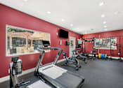 Thumbnail 23 of 40 - gym with a treadmill  at Crosspoint Oaks at Boerne, Boerne, 78006
