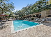 Thumbnail 27 of 40 - pool filled with clean water at Crosspoint Oaks at Boerne, Boerne, TX