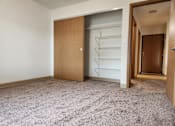 Thumbnail 13 of 15 - an empty room with a closet and a door