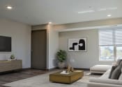 Thumbnail 3 of 54 - a living room with a couch and a coffee table