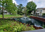 Thumbnail 10 of 27 - A fountain in the middle of a garden.