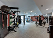 Thumbnail 66 of 140 - Fitness center with cardio equipment at Matador Apartments, Austin, TX