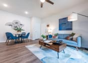 Thumbnail 8 of 65 - Living room of a spacious luxury apartment at Bridge at Paloma 78754 Northeast Austin
