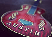 Thumbnail 45 of 46 - A guitar pick with the word Austin on it.