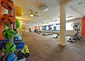 Thumbnail 18 of 18 - a gym with weights and other exercise equipment at aria on the avenue apartments