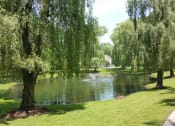 Thumbnail 13 of 16 - Pond with fountain surrounded by willow trees