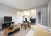 Thumbnail 12 of 37 - Virtually staged modern living room furniture set up
