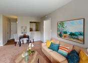 Thumbnail 53 of 59 - Living Room With Kitchen View at The Dorchester & Manor, Pineville