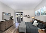 Thumbnail 4 of 57 - Bedroom with sliding glass doors to balcony at Pointe Niguel, Laguna Niguel, 92677