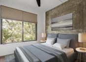 Thumbnail 17 of 44 - Bedroom with large window at Vendome Place, San Jose