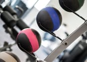 Thumbnail 12 of 36 - Equipment in fitness center at Montrachet Apartments, Napa, CA