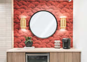 Thumbnail 31 of 39 - Clubroom with mirror, fridge and coffee machine at Vera Cortez Hill, California
