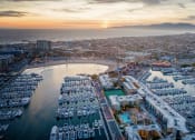 Thumbnail 58 of 75 - Sunset aerial shot of the marina