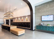Thumbnail 27 of 30 - the lobby or reception area of a hotel with a reception desk and a wine cellar