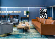 Thumbnail 8 of 29 - lounge seating at Aqua Via Apartments, Oakland, CA