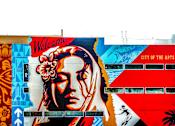 Thumbnail 10 of 29 - A mural on a wall at Baker Block, Costa Mesa, California