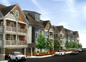 Thumbnail 53 of 83 - Exterior of Apartment Building with Wood Paneling and Parking at Bayswater Apartments, Burlingame