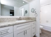 Thumbnail 46 of 77 - a bathroom with a sink and a toilet and a mirror