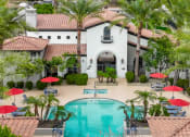 Thumbnail 17 of 52 - Aerial view of Swimming pool with lounge chairs at Dobson 2222, Chandler