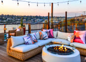 Thumbnail 1 of 33 - rooftop lounge with firepit