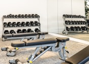 Thumbnail 73 of 89 - a row of weights machines in a gym