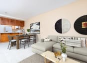 Thumbnail 12 of 36 - Living Dining Area Model at 55+ FountainGlen Goldenwest Senior Apartments, Westminster