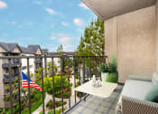Thumbnail 16 of 36 - Apartment Patio Model at 55+ FountainGlen Goldenwest Senior Apartments, Westminister, California
