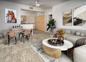 Thumbnail 4 of 28 - Apartment Living and Dining Room at 55+ FountainGlen Grand Isle, Murrieta