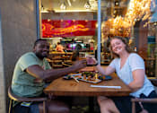 Thumbnail 29 of 68 - Couple outside of local restraunt. at Imperial Hardware Lofts, Riverside, CA