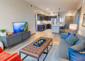 Thumbnail 72 of 83 - furnished living room and ktichen at Bayswater Apartments, Burlingame, 94010