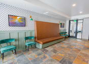 Thumbnail 70 of 83 - resident kitchen with stylish seating at Bayswater Apartments, California
