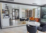 Thumbnail 14 of 83 - furnished leasing lobby and resident lounge at Bayswater Apartments, Burlingame, 94010